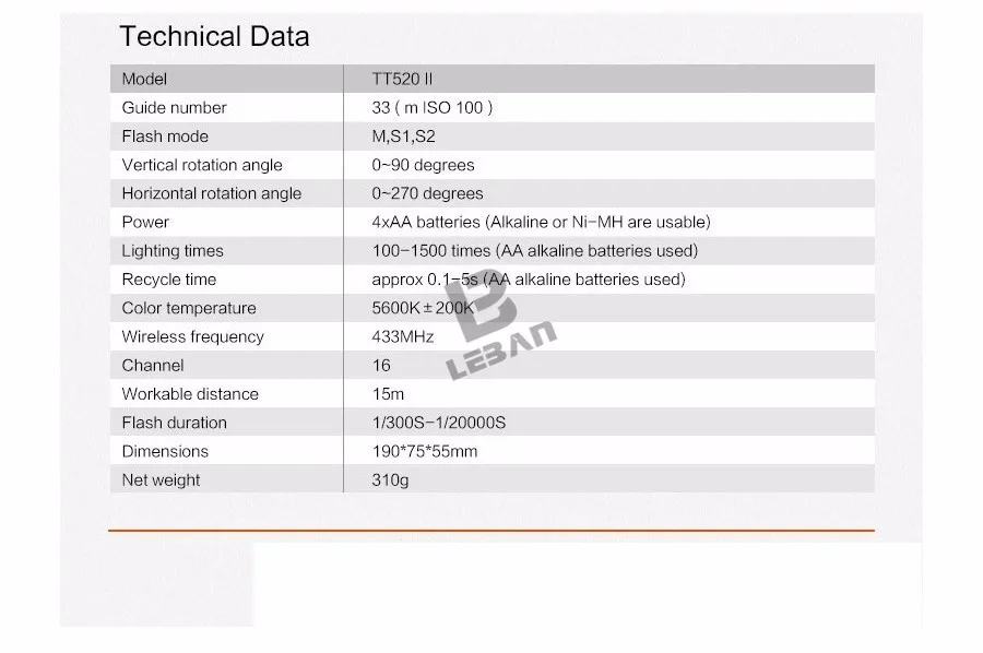 Godox камера вспышка TT520II со встроенным 433 МГц беспроводным сигналом для Canon Nikon Pentax Olympus DSLR camera s