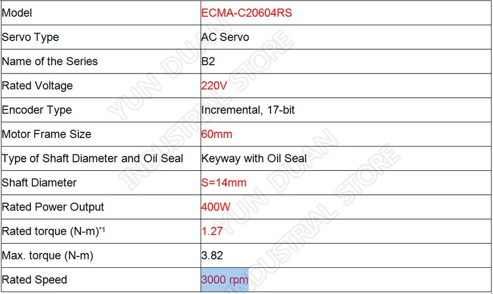 Дельта AC Servo 400 W ASD-B2-0421-B ECMA-C20604RS B2 0.4KW 1.27NM 3000 об/мин 60 мм привода комплект с 3 м кабель в Nbox