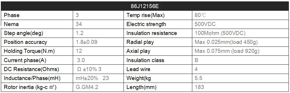 12N. M Cloose петля Гибридный шаг Серводвигатель 3HSS2208H-86+ двигатель 86J12156E входное напряжение AC 220 В