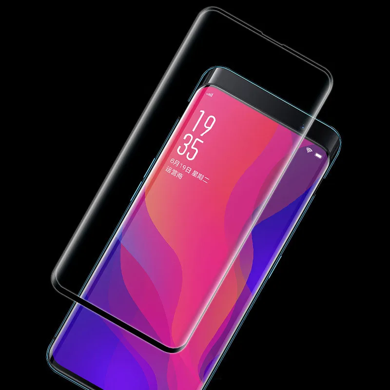 9H Protection Curved Full Cover Tempered Glass For OPPO Find X Screen