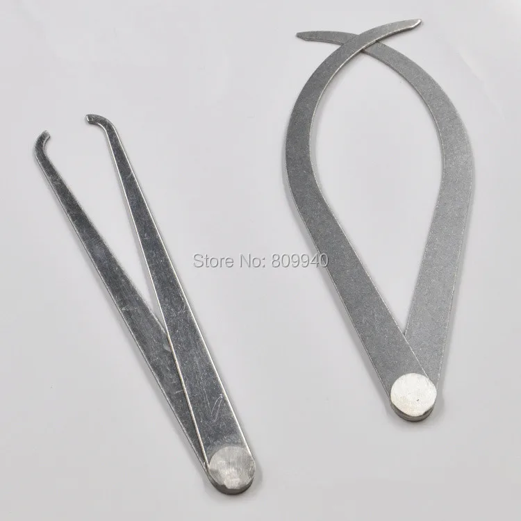 Yibuy 2pcs 345mm Length Firm Joint Metal Measurement Inside Outside Caliper Silver