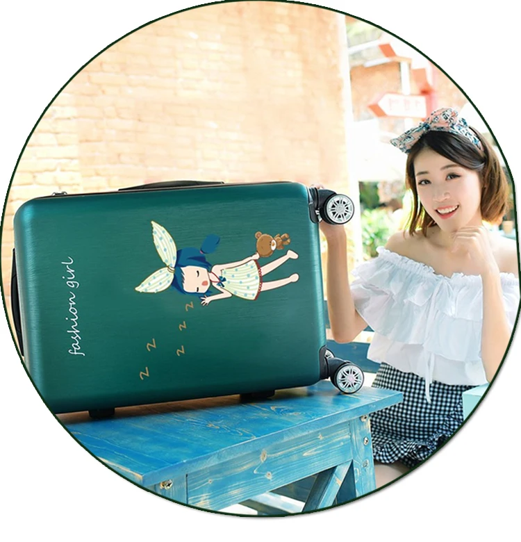 GraspDream 20 дюймов женский Дорожный чемодан-тележка прекрасный бренд пансион чемодан на колесах 22 дорожная сумка