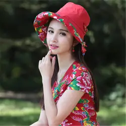 Harajuku Этническая Новая женская богемная печать 2019 Мода Вышивка Повседневная винтажная шляпа шляпы от солнца народные-Пользовательские
