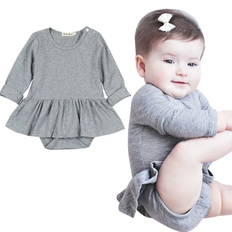 Newborn Baby Girl Long Sleeve Romper Bodysuit Jumpsuit Outfits Sunsuit Clothes