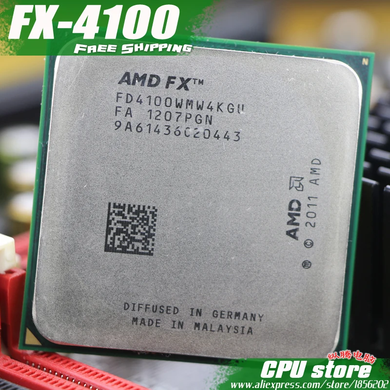 

AMD FX 4100 AM3+ 3.6GHz/8MB/95W Quad Core CPU processor FX serial pieces FX-4100 (working 100% Free Shipping) sell fx 4300 4200
