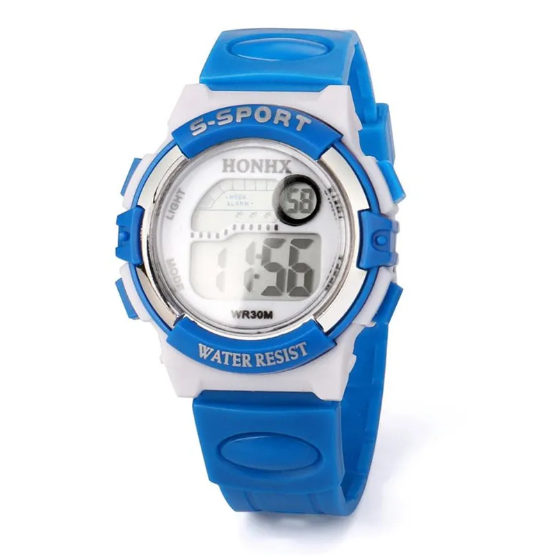 Детские уличные спортивные часы дети мальчик девочки светодиодный цифровой секундомер водонепроницаемые наручные часы детские часы montre