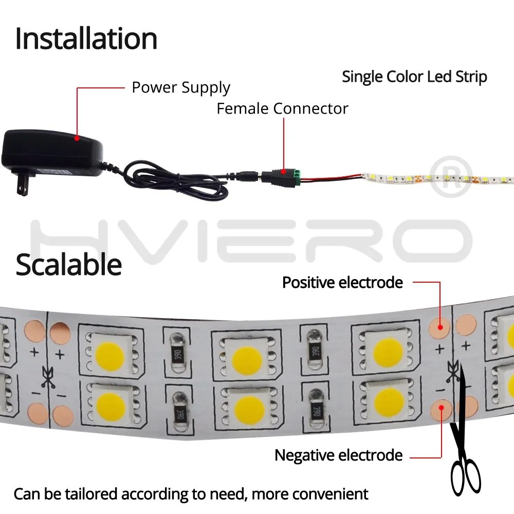 5 м 12 В Dc двухрядные светодио дный ленты 5050 SMD 600 светодио дный s стол светлый праздник ночные огни не -Водонепроницаемый белый теплый-Белый