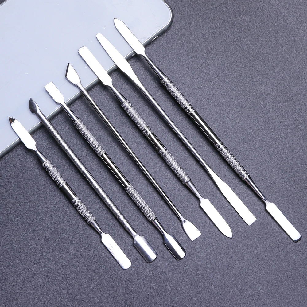 

1pcs Nail Cuticle Pusher Trimmer Gel Nail Polish Remover Double Head Stainless Steel Stick Pedicure Spoon Manicure Tools BE809