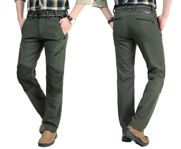 Calças de lã Inverno dos Homens Esportes ao ar Livre à Prova Mountainskin Softshell Dthick Água Grossa Caminhadas Esqui Masculino Va140 2020 5 Home & Garden