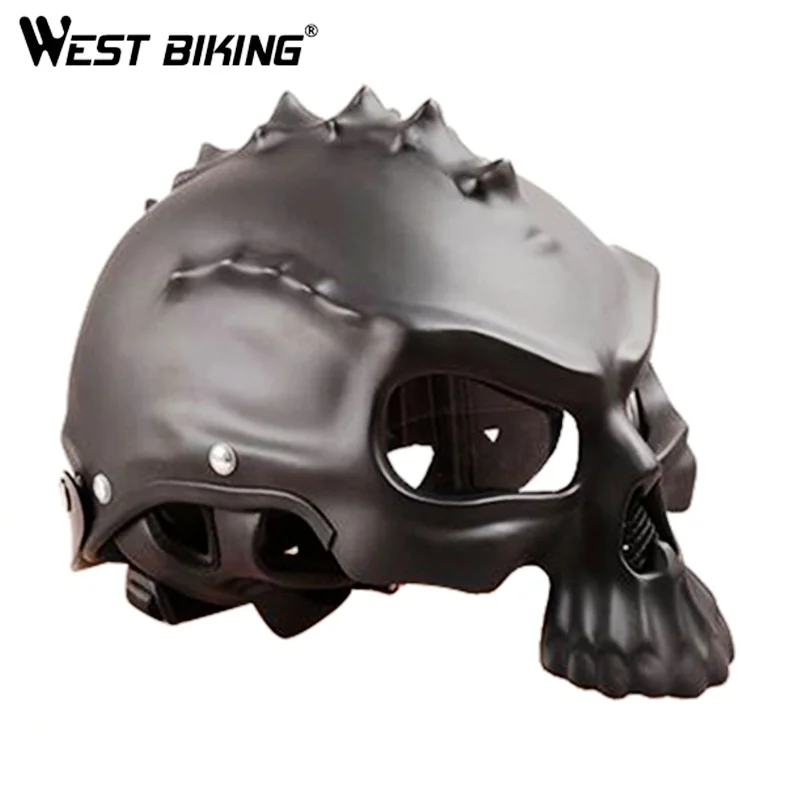 WEST BIKING мотоциклетный шлем с черепом мотоцикл открытым лицом для ретро шлемов