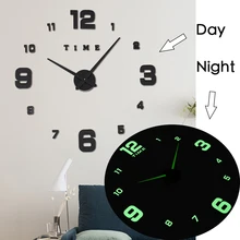 Saat часы цифровые настенные часы Reloj Horloge Duvar Saati Klok Orologio da Parete Wandklok светящиеся 3D большие бесшумные