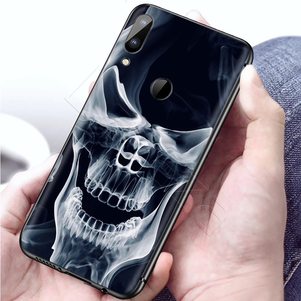 Чехол Lavaza с черепом и надписью Death Grim для Xiaomi 9T Pro CC9 A3 Redmi K20 7A Huawei Honor 20 9X P20 Lite Nova 5i