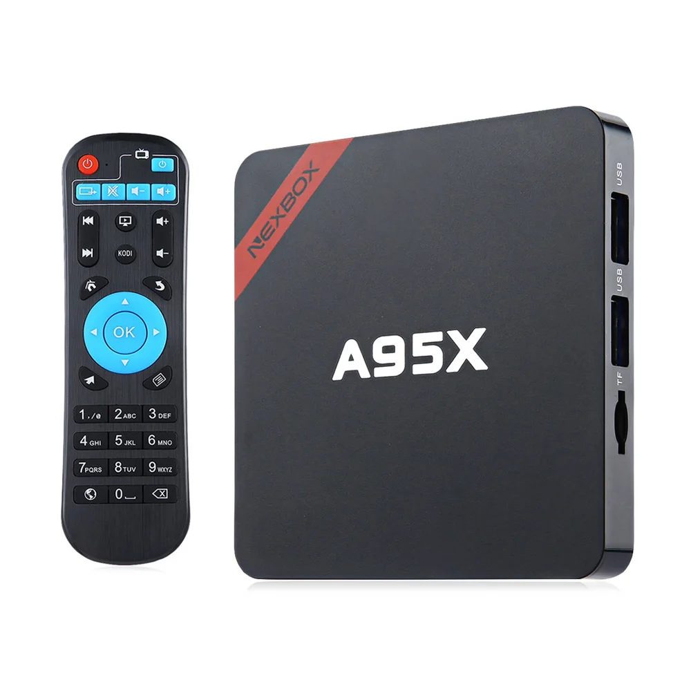 ФОТО NEXBOX A95X Smart TV Box Amlogic S905X Quad Core 64Bit 2GB RAM 16GB ROM Android 6.0 4K x 2K H.265 2.4GHz WiFi Box Android TV Box