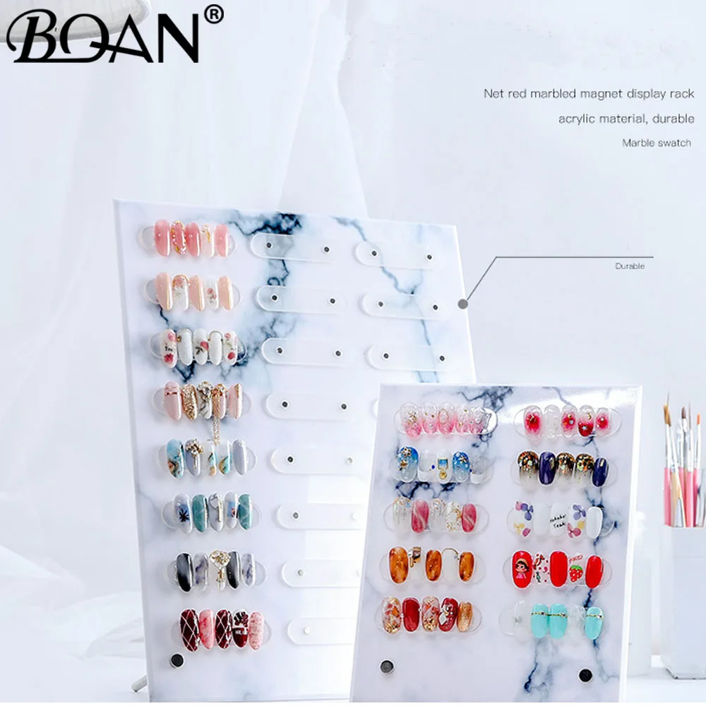

High Grade marble Nail Tip Art Display Stand Nails Color Chart Display Box Nail Storage Box Showing Nail Tool