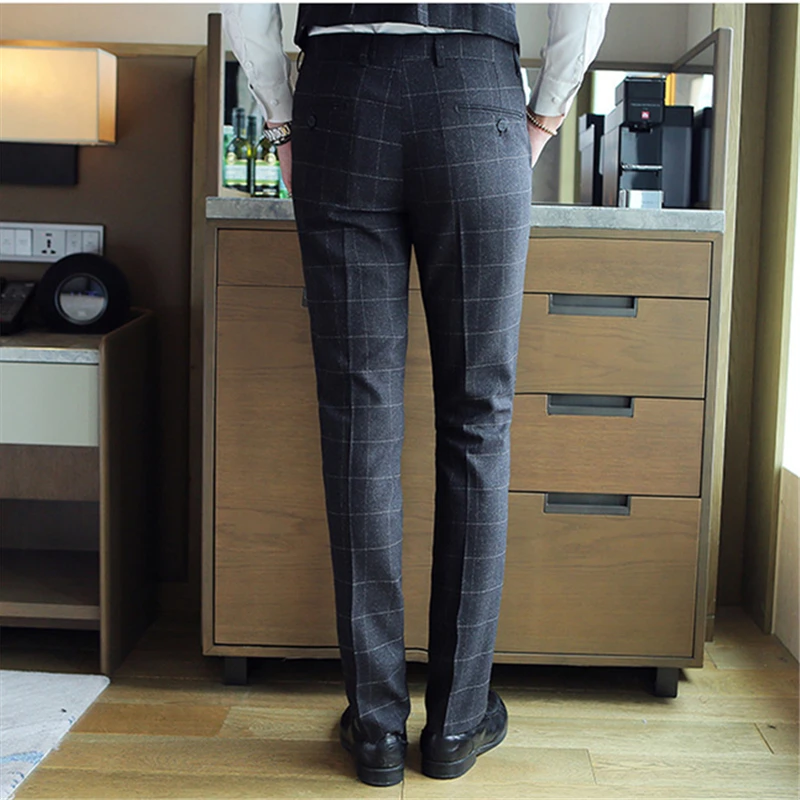 men dress pant Slim design mens trousers Business Casual pants men Asia size 29 30 31 32 33 34 35