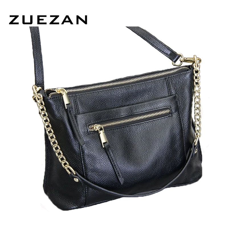 

Big Sale, New Messenger, 100% Real Cow Skin, Chains+Whole Leather Strap, Women's Genuine Leather Shoulder Crossbody Bag ,Z621