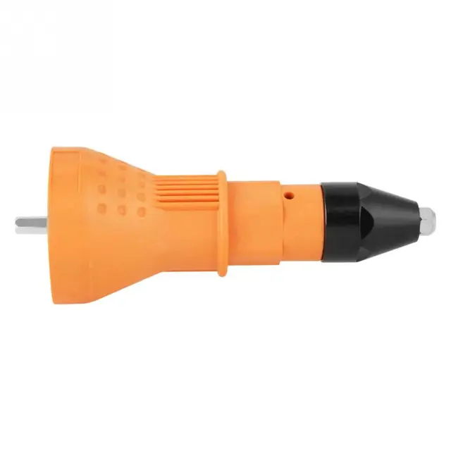 1 Set Rivet Nut Gun Adapter Insert Nut Riveting Tool with Wrench & Nozzles for Cordless Drill Portable Riveting Adapter