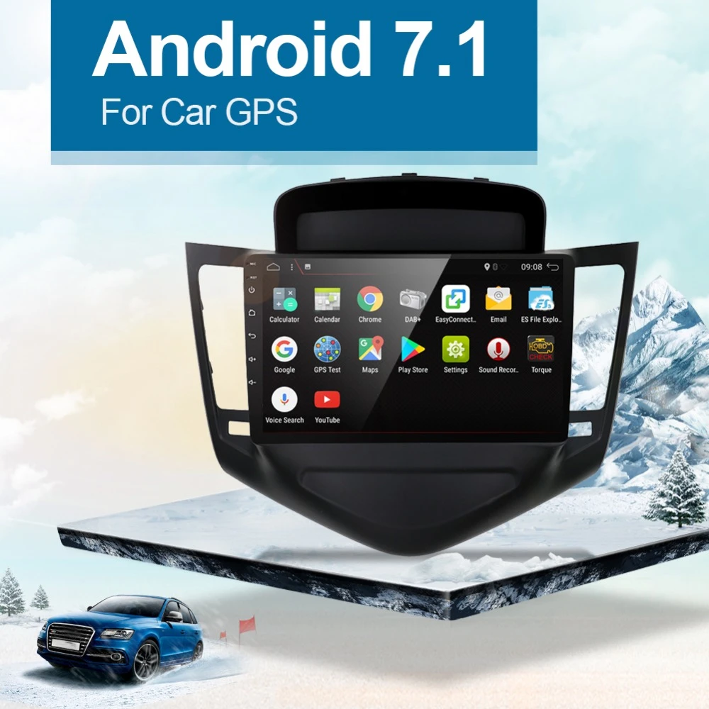 

9 Inch Double din Car Radio Multimedia Player Navigation GPS Android 7.1 For Chevrolet CRUZE 2009-2014 without dvd player