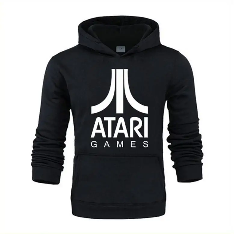 as the picture Модные мужские толстовки в стиле хип-хоп, толстовки с капюшоном, ATARI, повседневные толстовки с длинными рукавами, унисекс, Harajuku, спортивные толстовки с капюшоном, уличная одежда, пуловеры, топы - Цвет: as the picture
