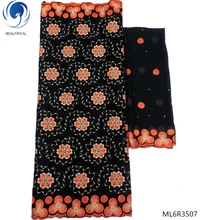 BEAUTIFICAL nigerian fabric lace high quality voile laces swiss voile lace fabric austria 7yards/lot 2019 new designs ML6R35 BEAUTIFICAL nigerian fabric lace high quality voile laces swiss voile lace fabric austria 7yards/lot 2019 new designs ML6R35