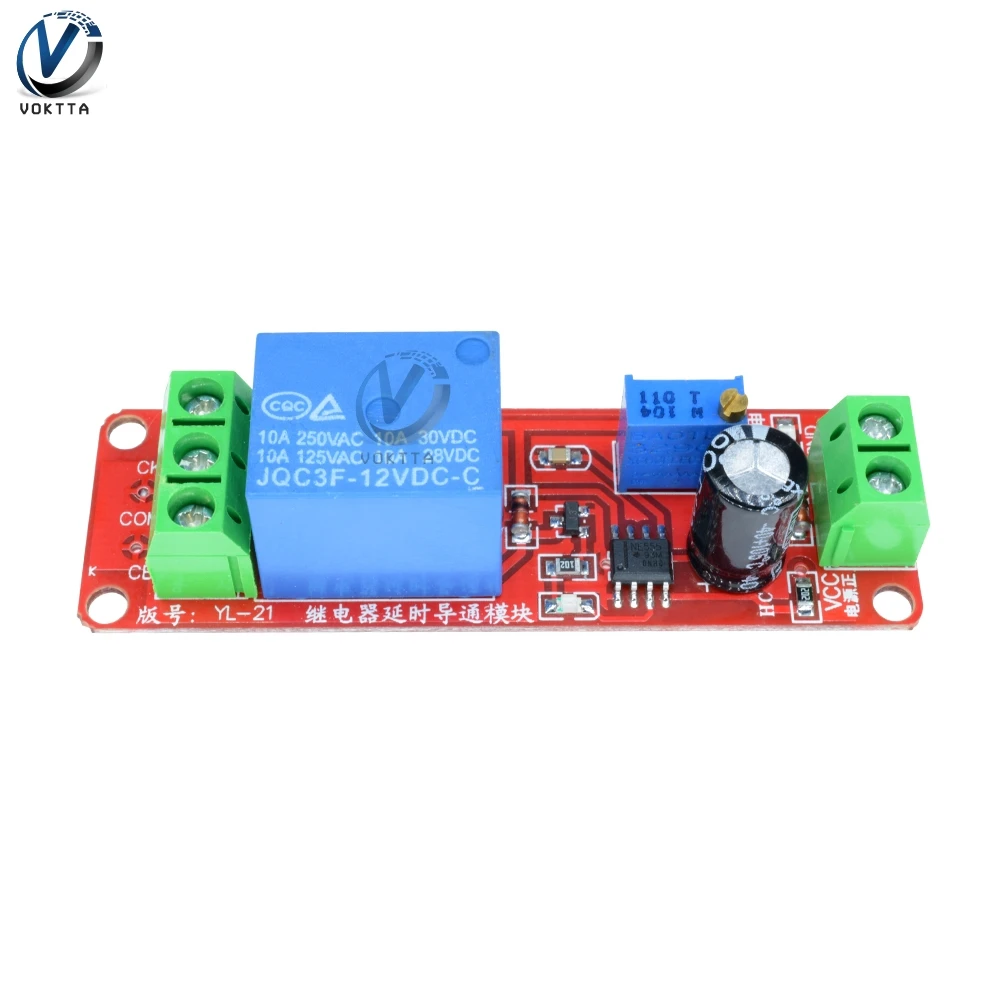 

NE555 Time Delay Relay DC 5V 12V Shield Timing Relay Module Timer Control Switch Car Relays Pulse Generation Solid State Relay