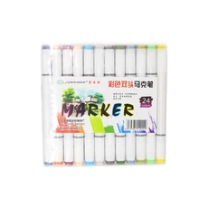 24 Цвет ручка для черчения двойной Карнавальная маска ручка Soft кисти для рисования ручка товары для рукоделия студент Детский подарок