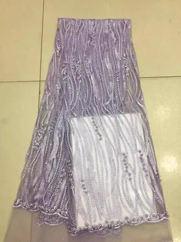 

Latest african laces nigerian lace fabrics for wedding 2018 lace embroidered stones and beads onion(FJ-2-19
