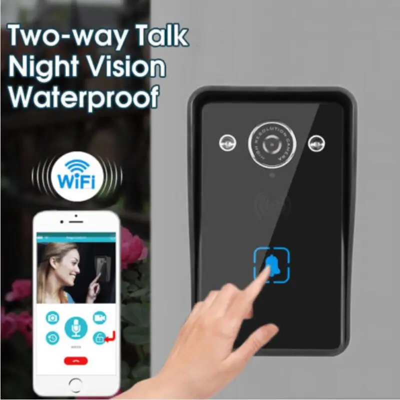 

Smart WiFi video intercom Doorbell 120 Degree Angle Wireless Doorbell Audio Video IR Camera Door WiFi Remote Security Bell