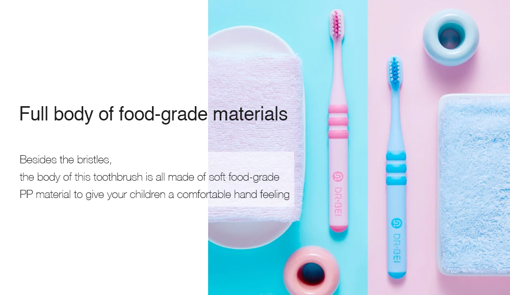 Xiaomi врач-b 2 шт. Зубная щётка сменные головки для Для детей Гигиена полости рта Головка зубной щётки