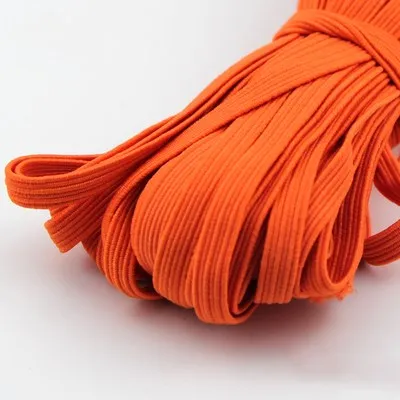 30 м красочные 6 мм высокоэластичные эластичные ленты канатная Резиновая лента линия спандекс лента шитье из кружева отделка поясная лента аксессуары для одежды - Цвет: 7 Orange