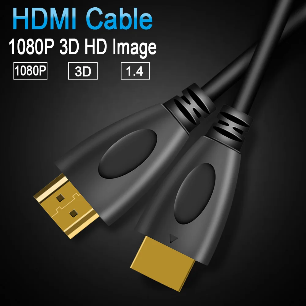 

HDMI Cable Video Cables 5m 10m 12m 15m 0.5m 1m 1.5m 2m 3m Gold Plated 1.4 1080P 3D Cable for HDTV Splitter Switcher