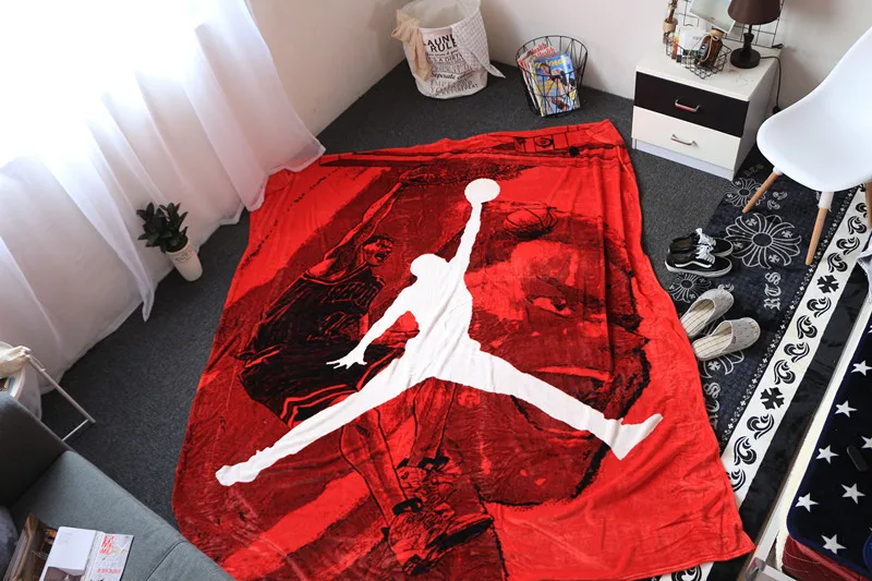 New Super Soft Boys Basketball Jordan Flannel Blanket Bed Sheet 130