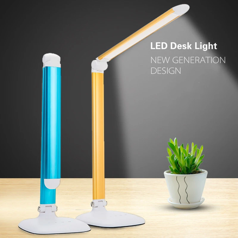  LED Dimmable Desk Reading Lamp Eye Care 3-colors Adjustable Foldable Flexible Lighting indoor Night - 32964179607