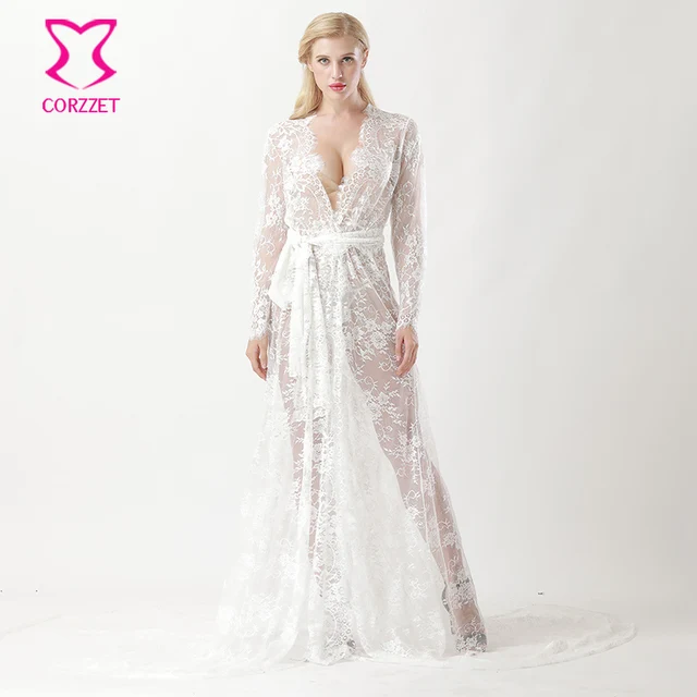 full length long sleeve nightgown