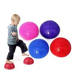 Для взрослых детей Йога ноги полукруглый массаж мяч Подушка Spiky баланс мяч куполообразная стабильность стручки баланс фитнес полушарие мяч
