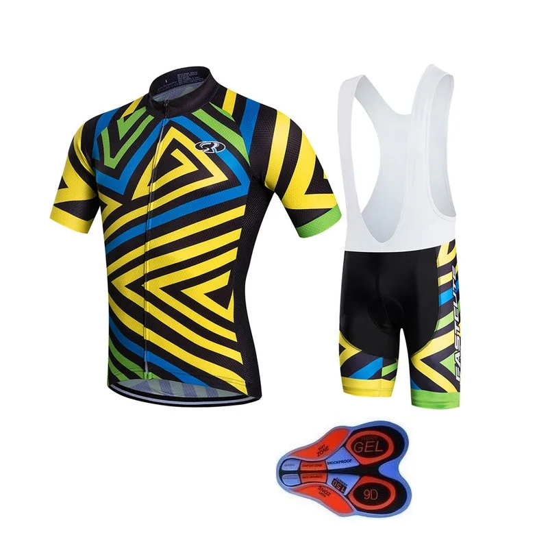 

2018 MTB NEW Brand cycling clothing Cycling Sets Breathable Cycling Jerseys Quick-Dry Cycling Clothing Bib Shorts 9D GEL Pad