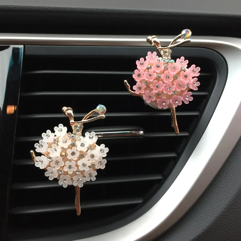 

Car solid aromatherapy air freshener ballet girl car outlet perfume CLIP fashion car decoration interior bling ornament
