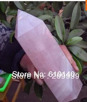 

free shipping 0019 long AAA NATURAL ROSE QUARTZ CRYSTAL POINT Healing