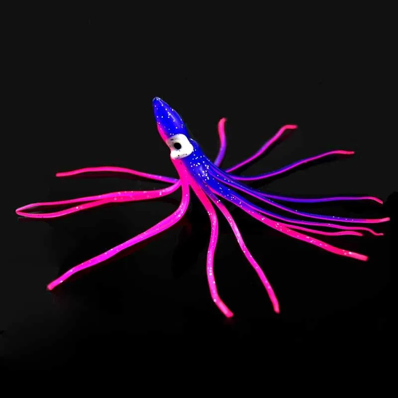 30pcs 10cm Soft Plastic Octopus Fishing Lures For Jigs Mixed Color Luminous Silicone Octopus Skirts Artificial Jigging Baits