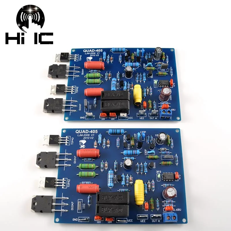 2PCS Assembled QUAD405 100W+100W Audio Power Amplifier Board 2 Channels