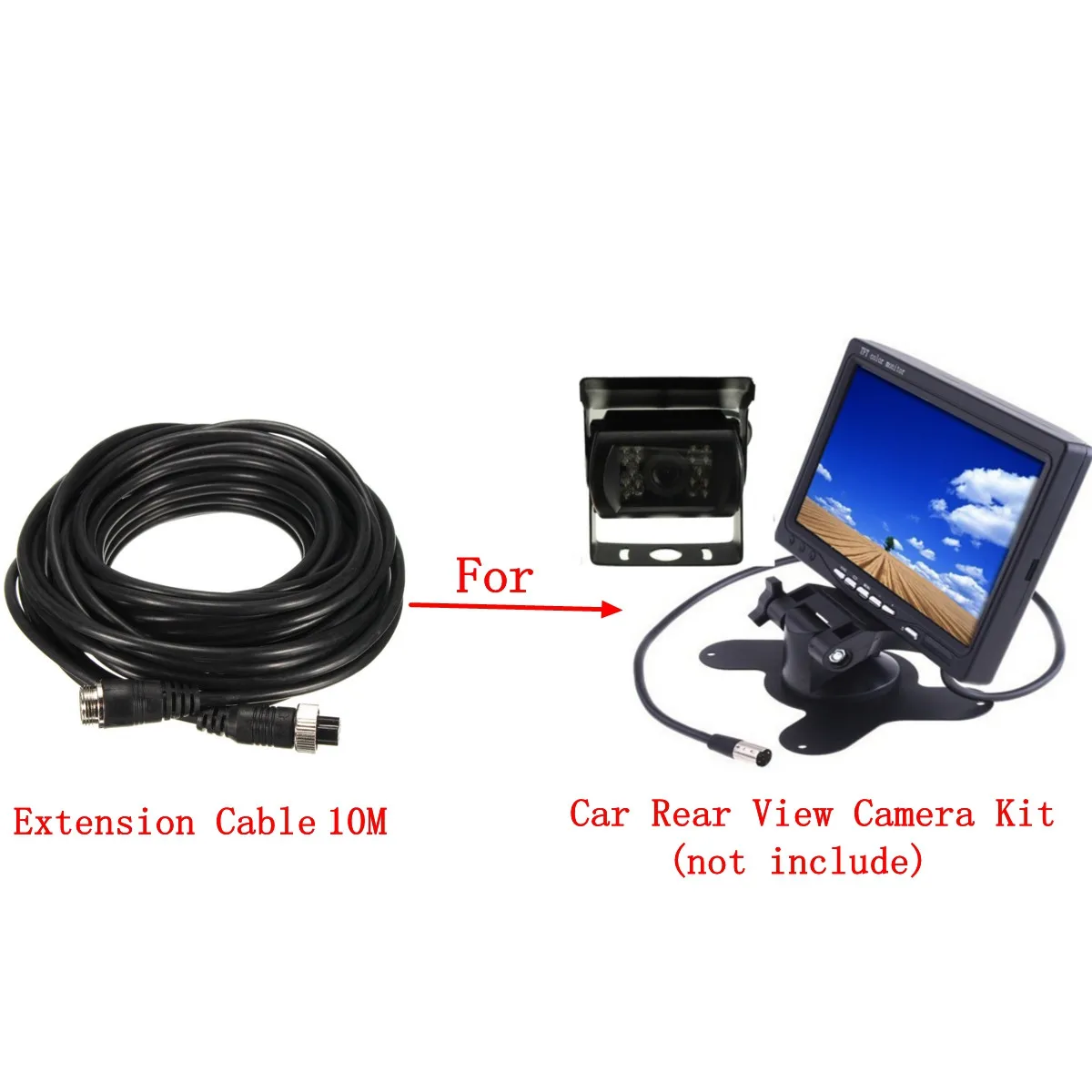 HD CCD Задний вид автомобиля камера Удлинительный кабель 4 pin P core 10 метров мама