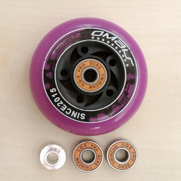 8 Pcs Omar Inline Skates FSK Free Slalom Braking 85A Skate Skating Wheel Wheels, ABEC 9 / ILQ 9