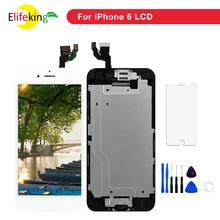 1 шт./лот, полный комплект, ЖК-дисплей для iPhone 6, 6 plus, сенсорный ЖК-экран с дигитайзером в сборе, кнопка «домой» и фронтальная камера