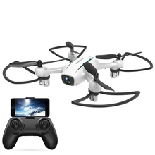 Детей и начинающих WI-FI FPV реального времени селфи радио Управление Радиоуправляемый Дрон 2,4 г 100 М Отношение провести с 720 P широкий Камера Радиоуправляемый квадрокоптер