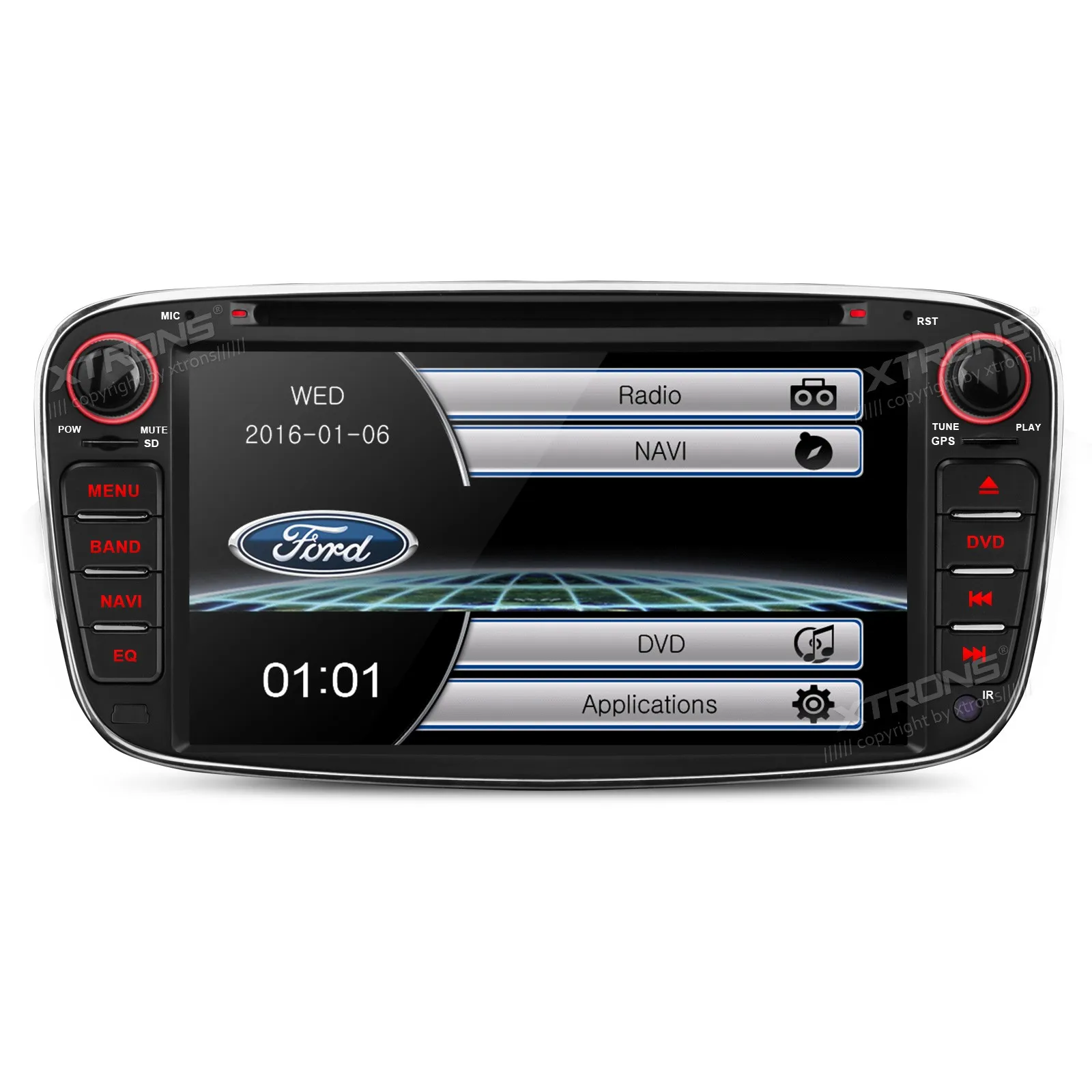 Best 7" Special Car DVD for Ford S-Max 2008-2011 & Galaxy II 2006-2011 & Focus II 2008-2011 with Original UI/Original Appearance 2