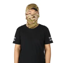 Унисекс для тактических игр, головной убор, закрывающий лицо боевой шарф страйкбол Охота маска для лица Лыжный Велоспорт Балаклава полный капюшон спортивный велосипедный шарф