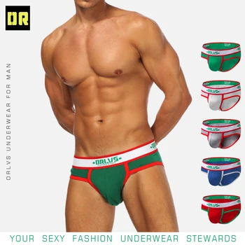 

ORLVS Men Underwear Sexy Briefs Breathable Underpants Cotton Comfortable Briefs Underwear Male Panties Breathable Men Briefs