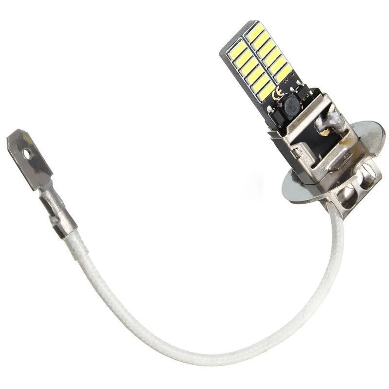 2x12 V H3 белый 6500K 24 SMD 4014 светодиодный фонарь высокой мощности DRL противотуманная