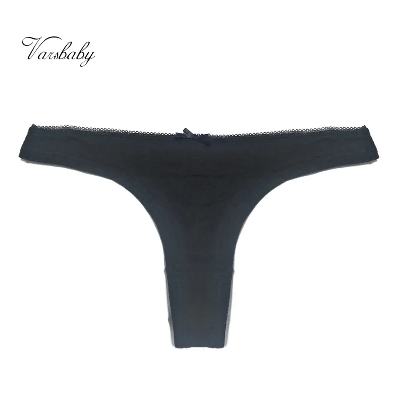 

Varsbaby sexy solid thongs low-waist underwear comfortable panties 3 colors G-string for women