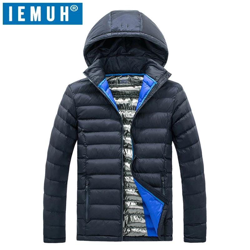 

IEMUH Brand Sport Men Hiking Down Jacket Nylon Warm Windproof Thermal Winter Male Skiing Camping Feather Cotton Jacket
